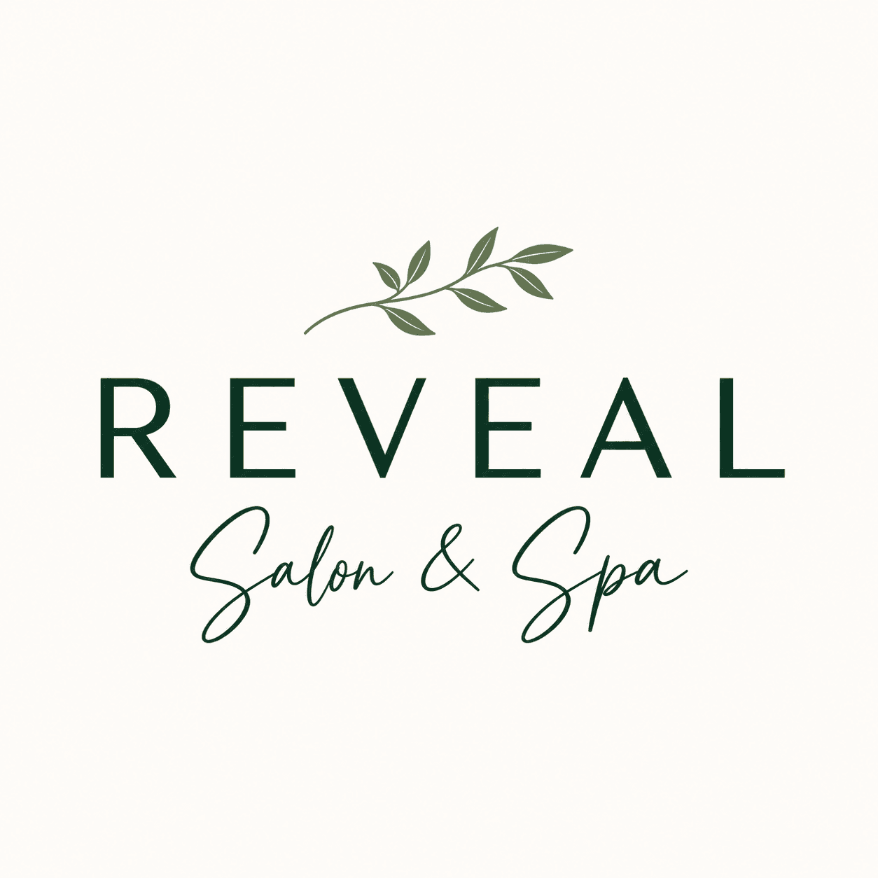 Reveal Salon & Spa — Botanical logo